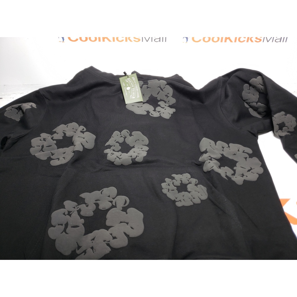 Denim Tears Cotton Wreath Hooded Sweatshirt 'Black Monochrome'