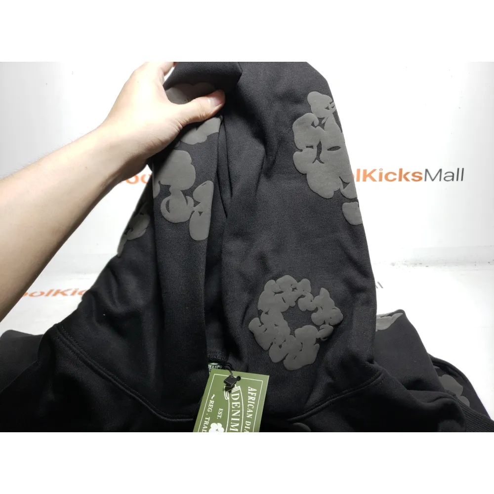 Denim Tears Cotton Wreath Hooded Sweatshirt 'Black Monochrome'