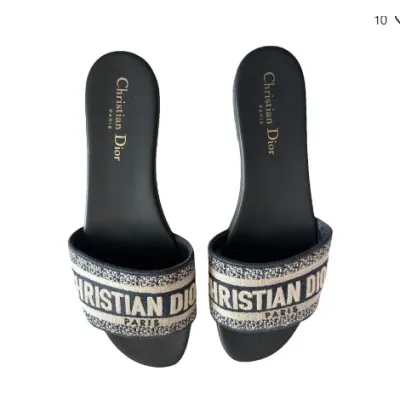 PKGoden Christian Dior Slides Black 01