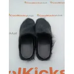 PKGoden Black long hair calfskin Fussbett sabot Marni Slides