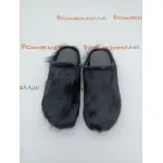 PKGoden Black long hair calfskin Fussbett sabot Marni Slides