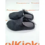 PKGoden Black long hair calfskin Fussbett sabot Marni Slides