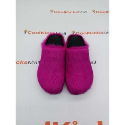 PKGoden Fuchsia long-hair calfskin Fussbett sabot Marni Slides 02