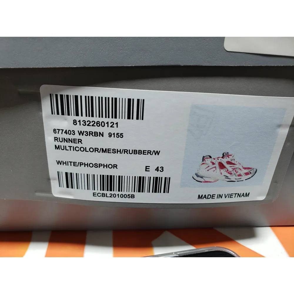 Balenciaga White Red Powder 677402 W3RBN 9155 