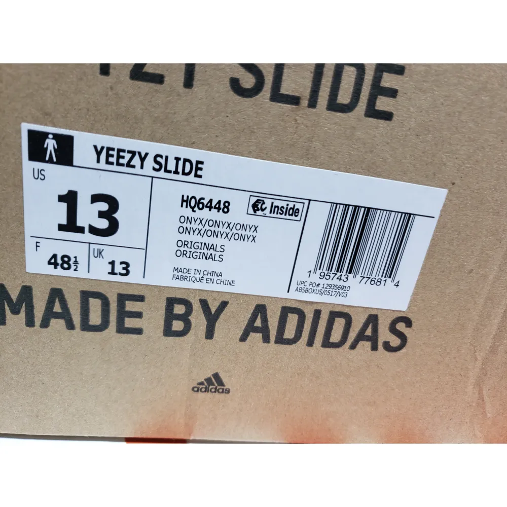 (Free shipping) Yeezy Slide Onyx, HQ6448 