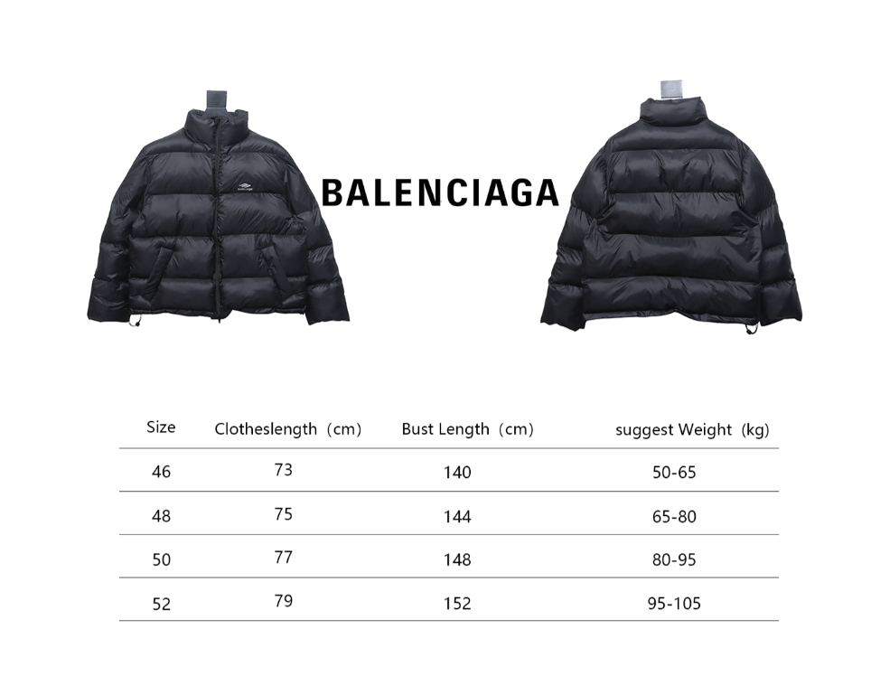 Replica Balenciaga BLCG 24FW 3B Sports Icon Ski Down Jacket Black