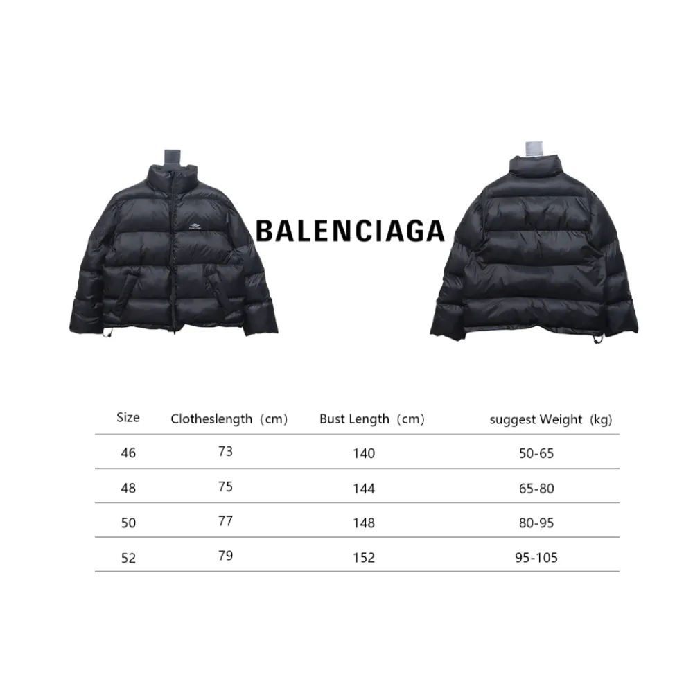 Balenciaga BLCG 24FW 3B Sports Icon Ski Down Jacket Black