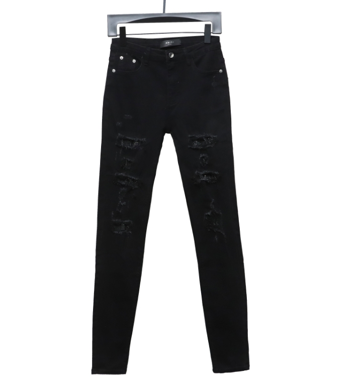 AMIRI black ripped diamond high street jeans