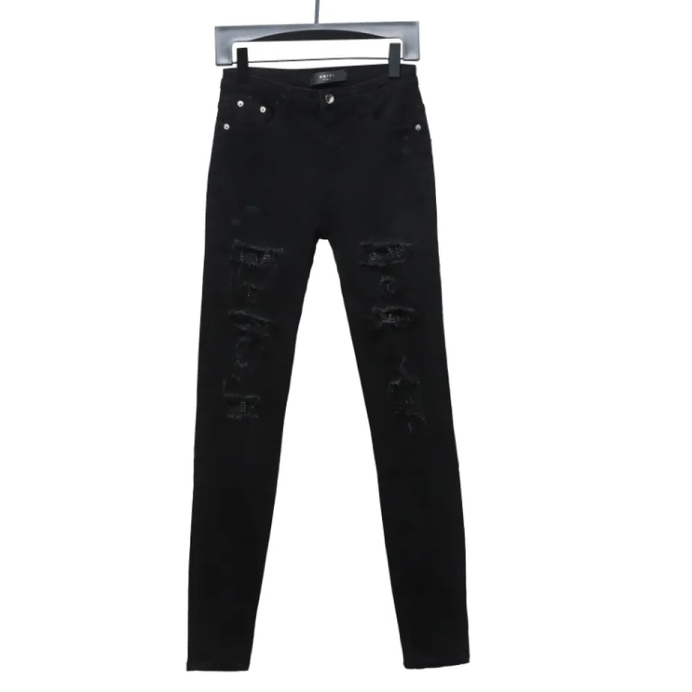AMIRI black ripped diamond high street jeans
