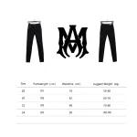 AMIRI black ripped diamond high street jeans