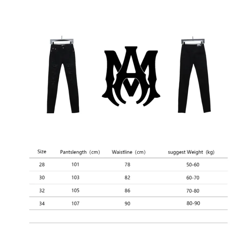 AMIRI black ripped diamond high street jeans