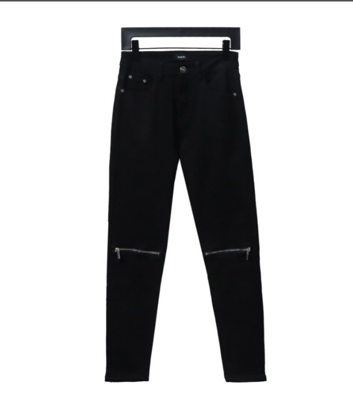 AMIRI MX1 zip-up washed stretch denim trousers