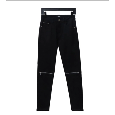 AMIRI MX1 zip-up washed stretch denim trousers 01