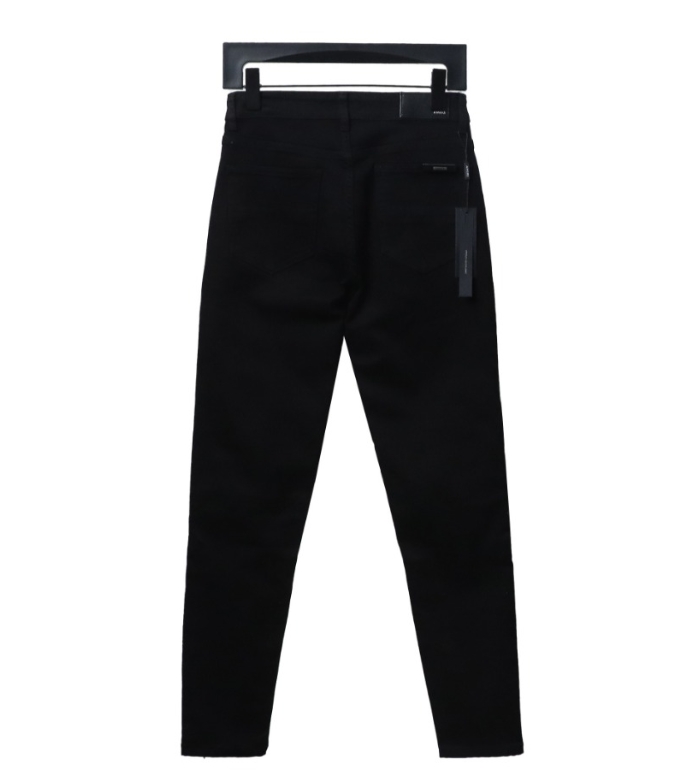 AMIRI MX1 zip-up washed stretch denim trousers