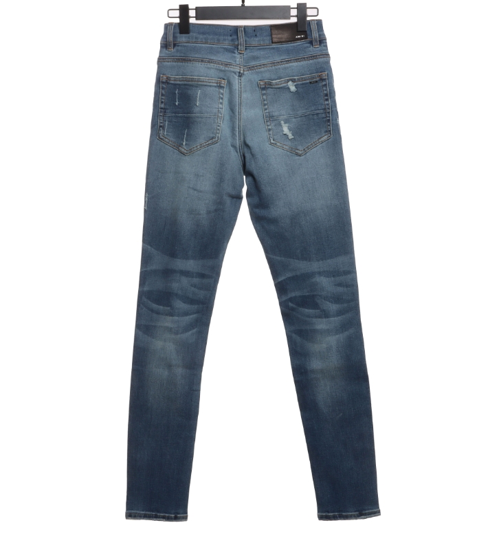 Amiri Washed Blue Distressed Jeans