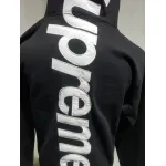 Supreme Satin Applique Hoodie Sweatshirt Black