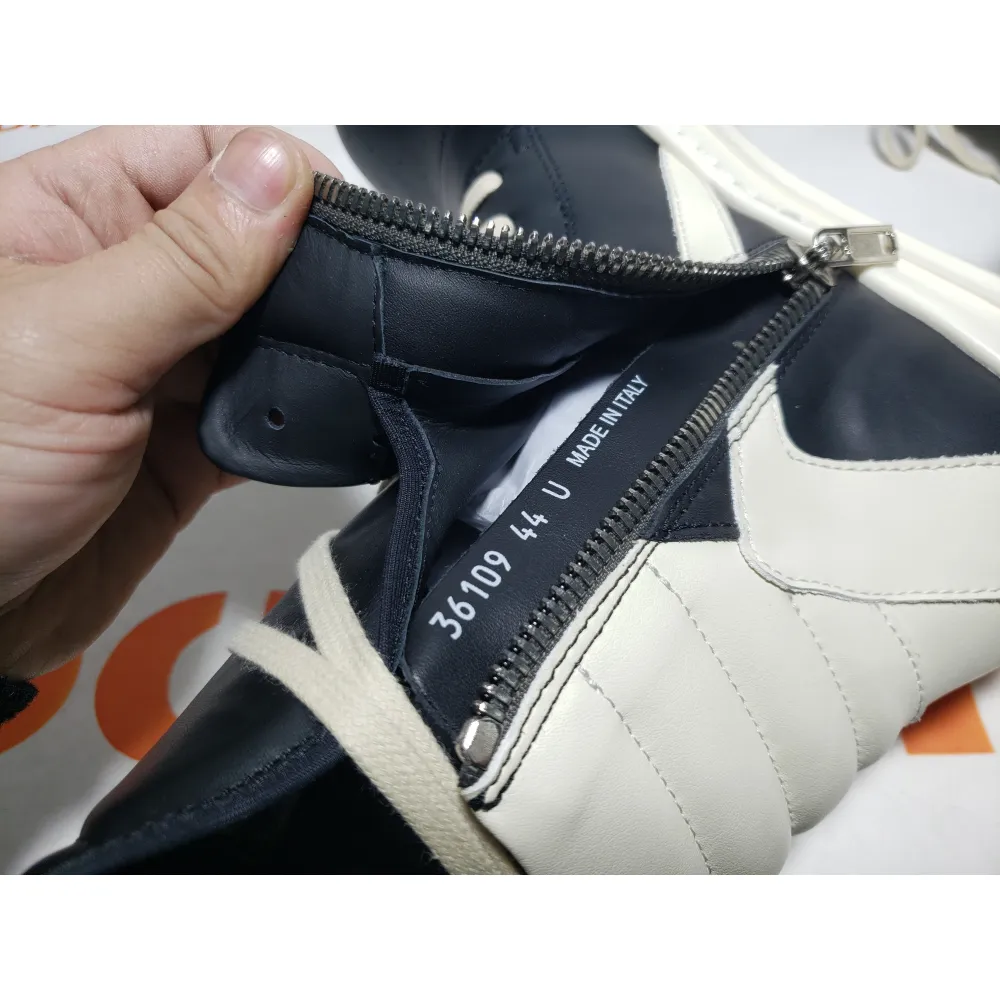 PKGoden RICK OWENS/RO Geobasket Black and White RU02C7894LCGLPO-7511 
