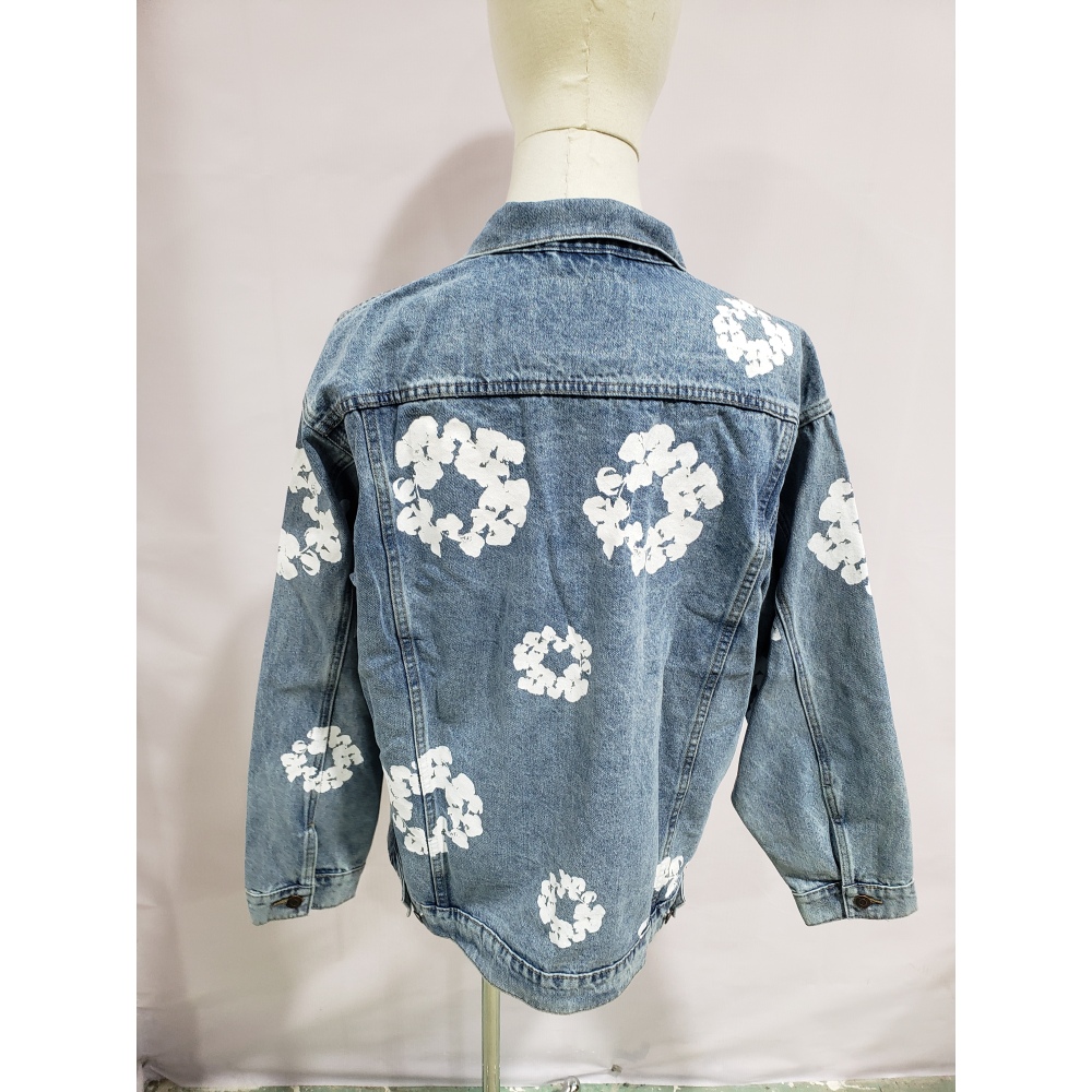 Denim Tears Type - 2 All Over Wreath Light Wash Jacket