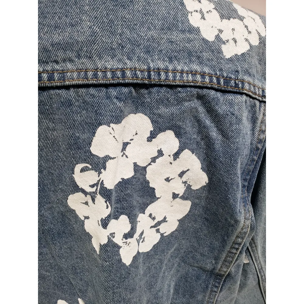 Denim Tears Type - 2 All Over Wreath Light Wash Jacket