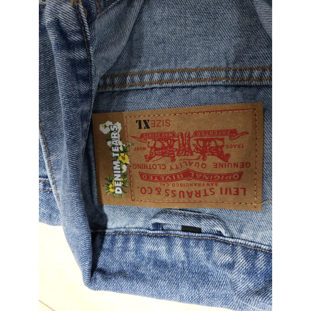 Denim Tears Type - 2 All Over Wreath Light Wash Jacket