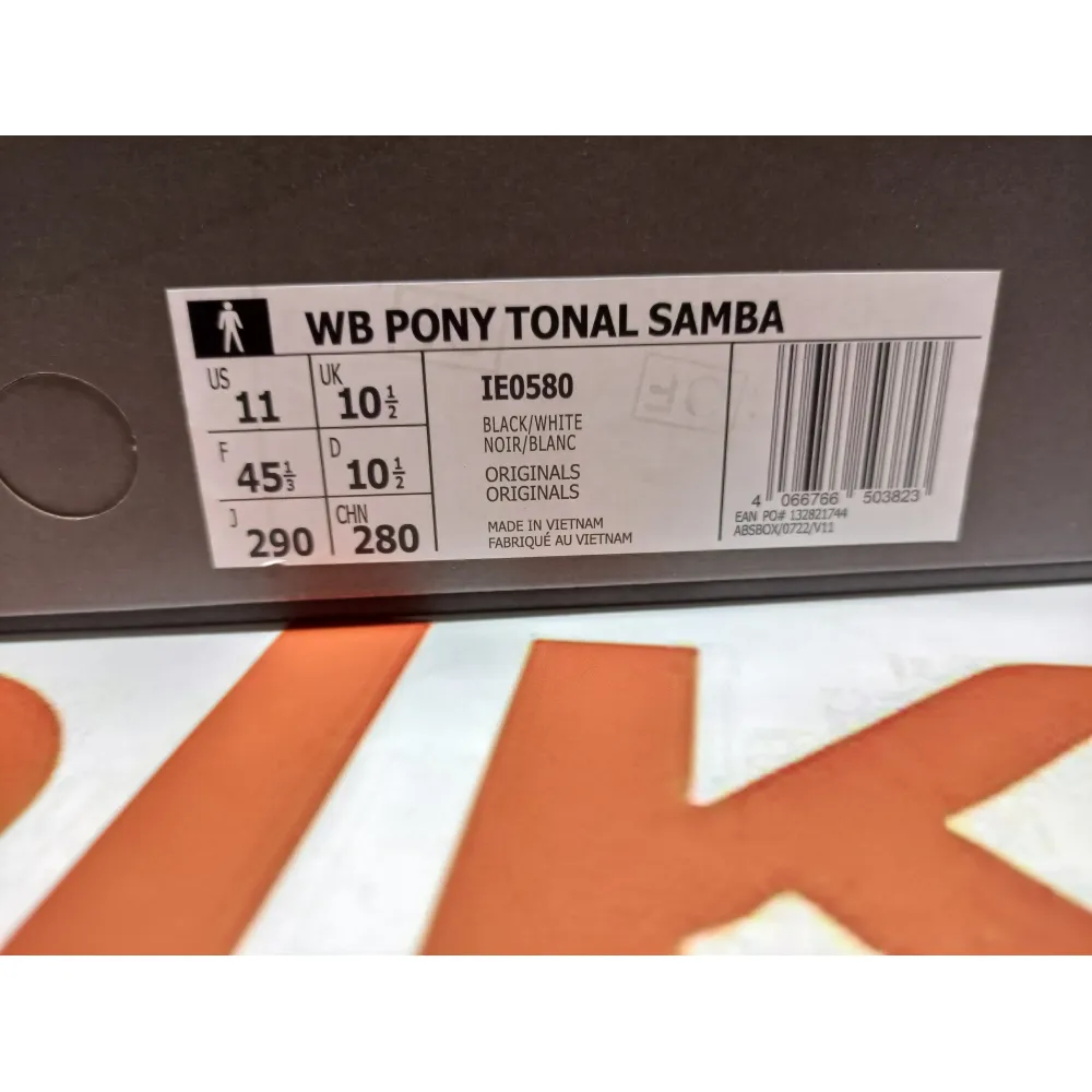 GET POP GAT Originals Samba Vegan /GET Black Horse Hair IE0580