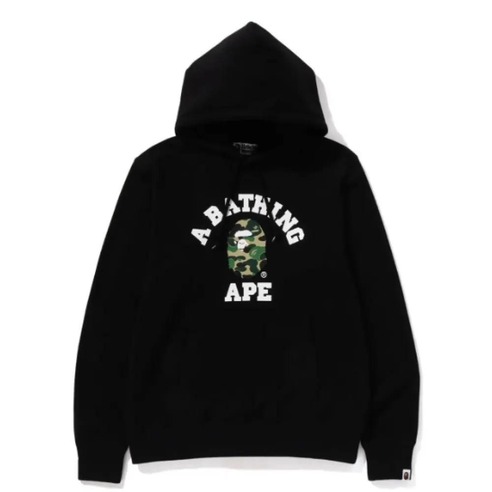 BAPE ABC CAMO COLLEGE ORGANIC COTTON PULLOVER HOODIE