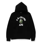BAPE ABC CAMO COLLEGE ORGANIC COTTON PULLOVER HOODIE