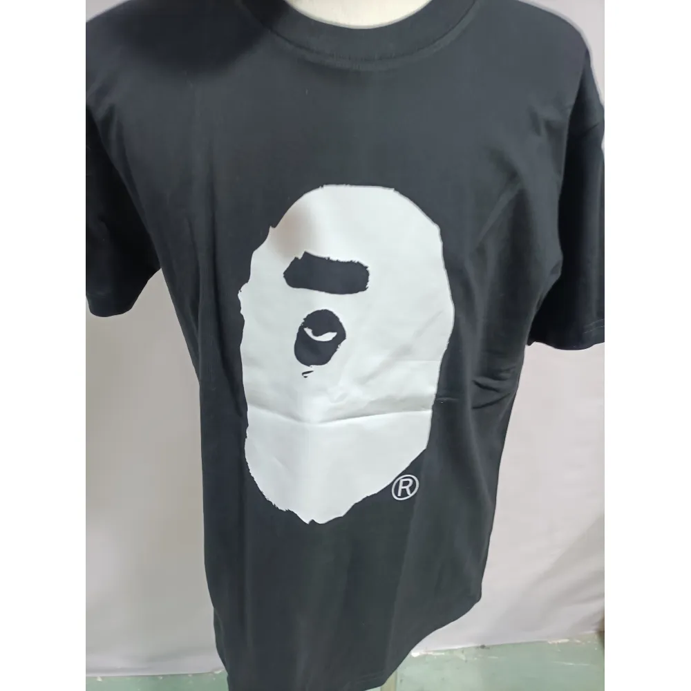 BAPE ape head letter print short sleeve black T-Shirts