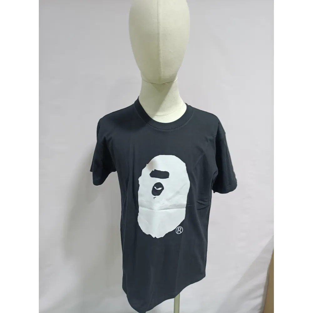 BAPE ape head letter print short sleeve black T-Shirts