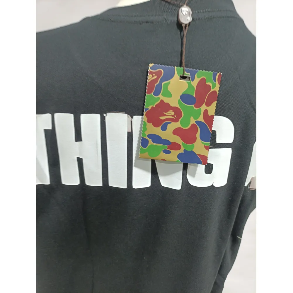 BAPE ape head letter print short sleeve black T-Shirts