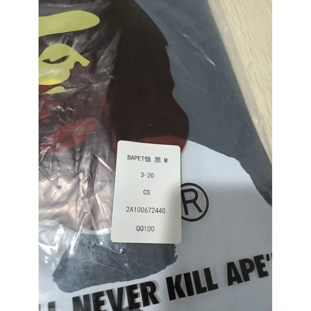 BAPE ape head letter print short sleeve black T-Shirts