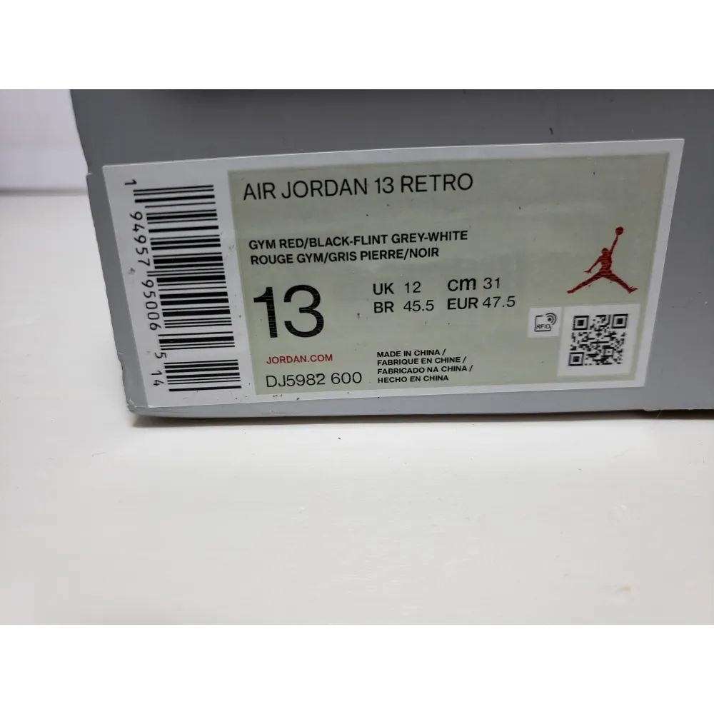 Cool Kicks website | PKGoden Air Jordan 13 Retro Gym Red Flint Grey,DJ5982-600  