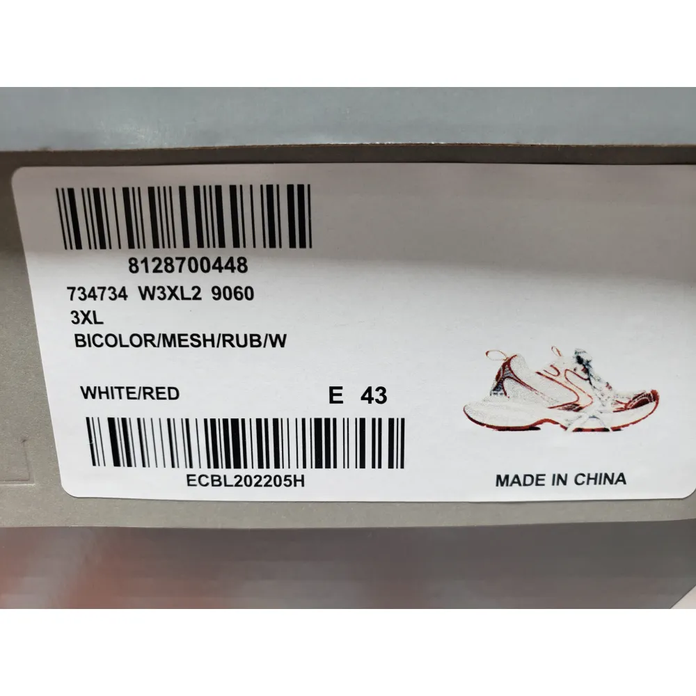 PKGoden Balenciaga 10th White Red 734734 W3XL2 9060