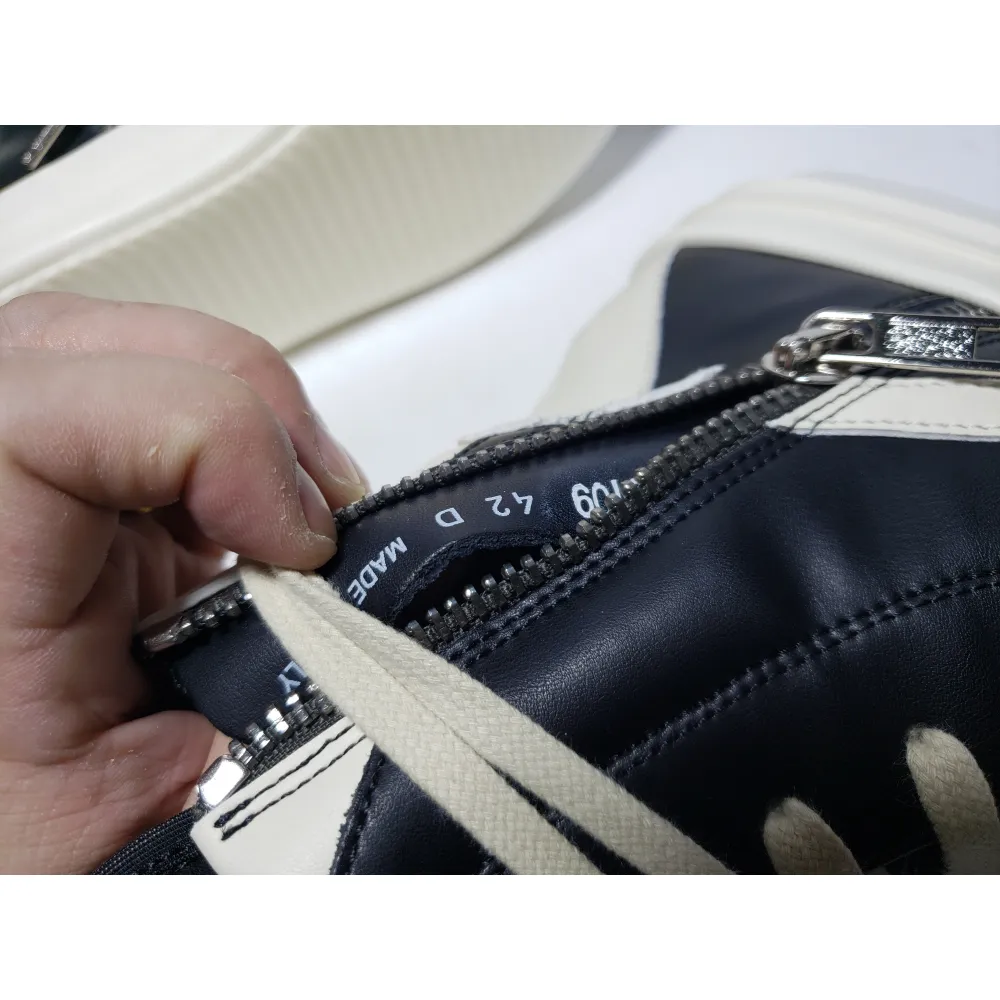 💖Free shipping💖 PKGoden RICK OWENS/RO Geobasket Black and White RU02C7894LCGLPO-7511 