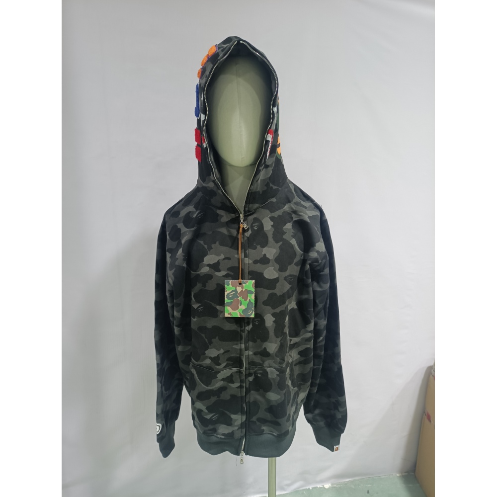 BAPE Color Camo Shark Full Zip Hoodie Black