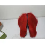 PKGoden Red long-hair calfskin Fussbett sabot Marni Slides