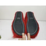 PKGoden Red long-hair calfskin Fussbett sabot Marni Slides