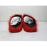 PKGoden Red long-hair calfskin Fussbett sabot Marni Slides