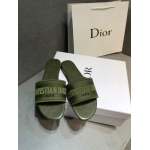 PKGoden DIOR DWAY Embroidered Dark Green Slide 