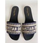 PKGoden DIOR DWAY NAVY BLUE FABRIC SLIDES
