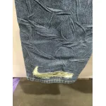 Balenciaga BLCG 24SS black and blue patchwork ripped denim Jeans