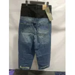 Balenciaga BLCG 24SS black and blue patchwork ripped denim Jeans