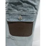 Dior x Stone Island joint 24Fw pocket Dior island logo work Jeans-gray blue 2