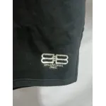 Balenciaga distressed washed lock embroidered Short Pants black