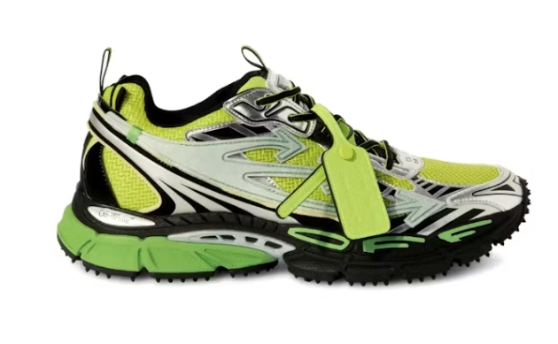 PKGoden OFF-WHITE Be Right Back Silver Green Fluo OMIA295S25 FAB00 17270