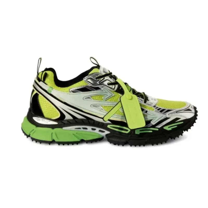 PKGoden OFF-WHITE Be Right Back Silver Green Fluo OMIA295S25 FAB00 17270