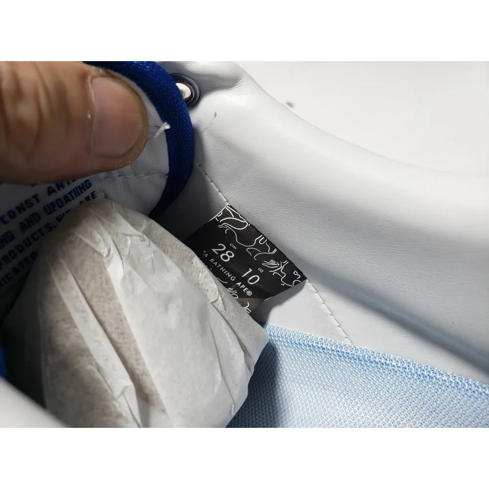 Special Sale A Bathing Ape Bape Sta Low Blue and White Mirror Finish 1170-191-022