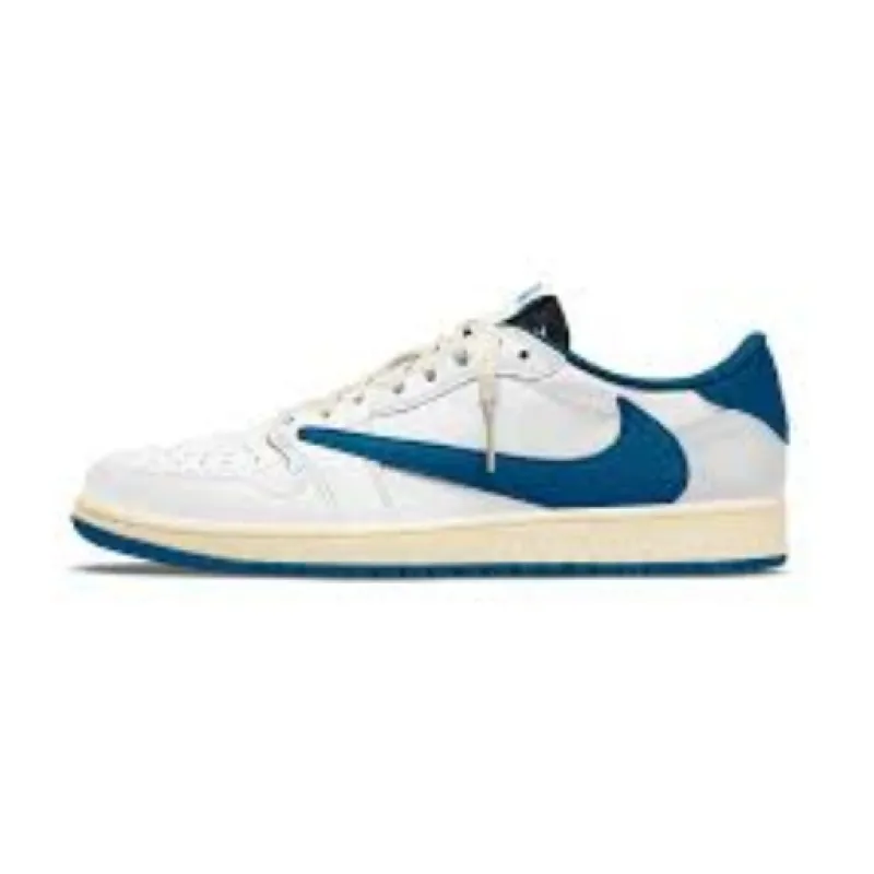 PKGoden Air Jordan 1 Retro Low OG SP Fragment x Travis Scott Sail Military Blue DM7866-104