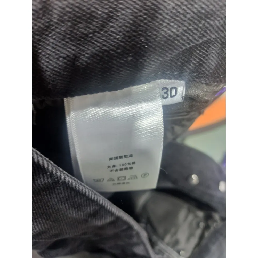 Balenciaga/Adidas joint three-bar ribbon washed Jeans 1