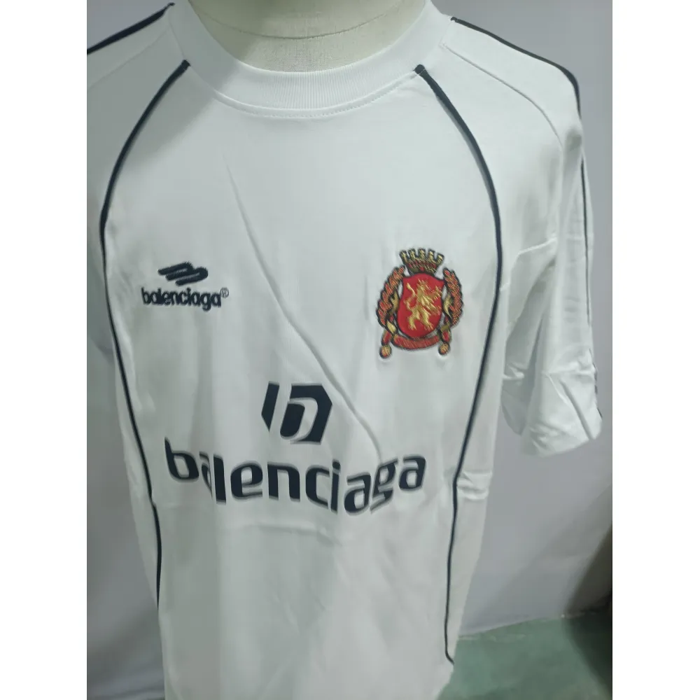 Balenciaga joint Manchester United football embroidered T-Shirts White